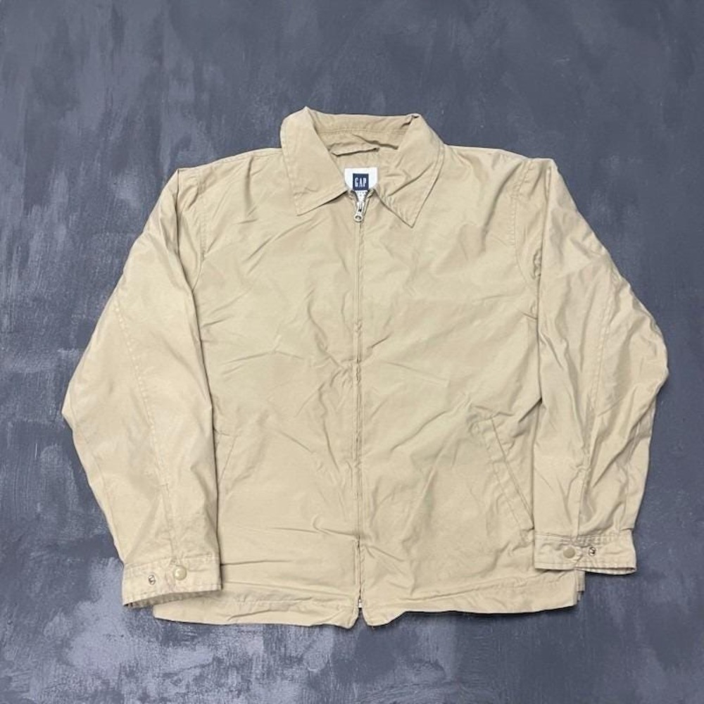 vintage GAP Harrington jacket mens Medium BEige 2000s y2k